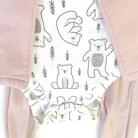 Bear Onesie with Pink Footie Pants - Picture 2 of 2